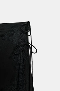 JUPE SATINÉE À DENTELLE ZW COLLECTION