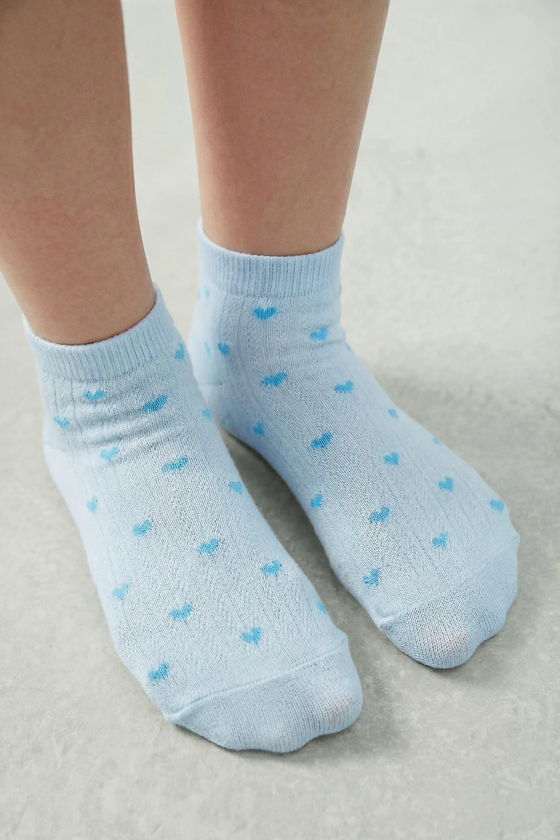 FOUR-PACK OF HEART ANKLE SOCKS