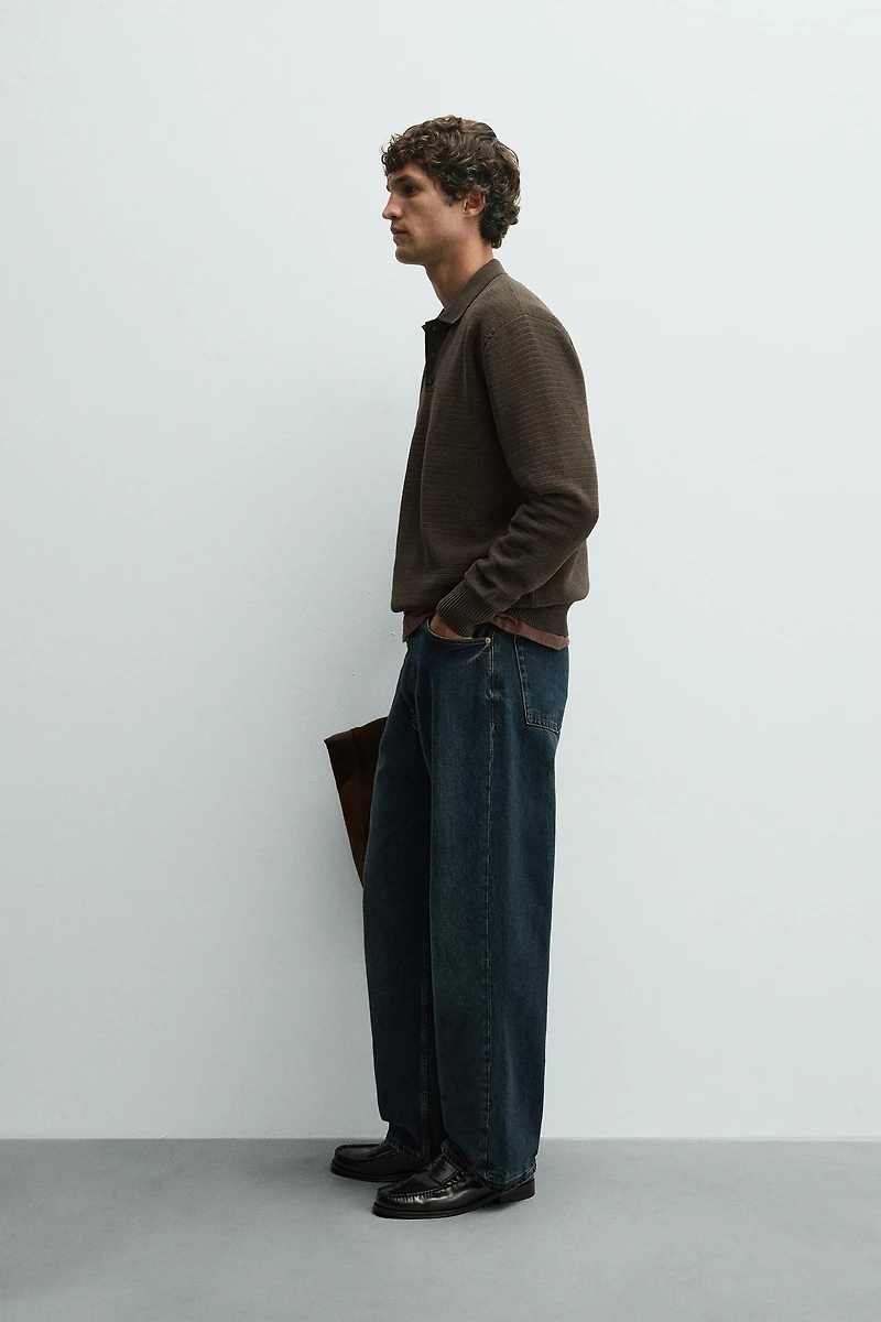 CHENILLE KNIT POLO SHIRT