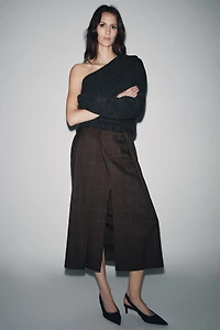 PLAID PLEATED SKIRT ZW COLLECTION