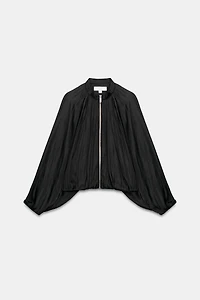 SATIN EFFECT BOMBER JACKET