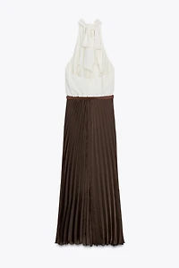 ROBE MIDI COMBINÉE PLISSÉE