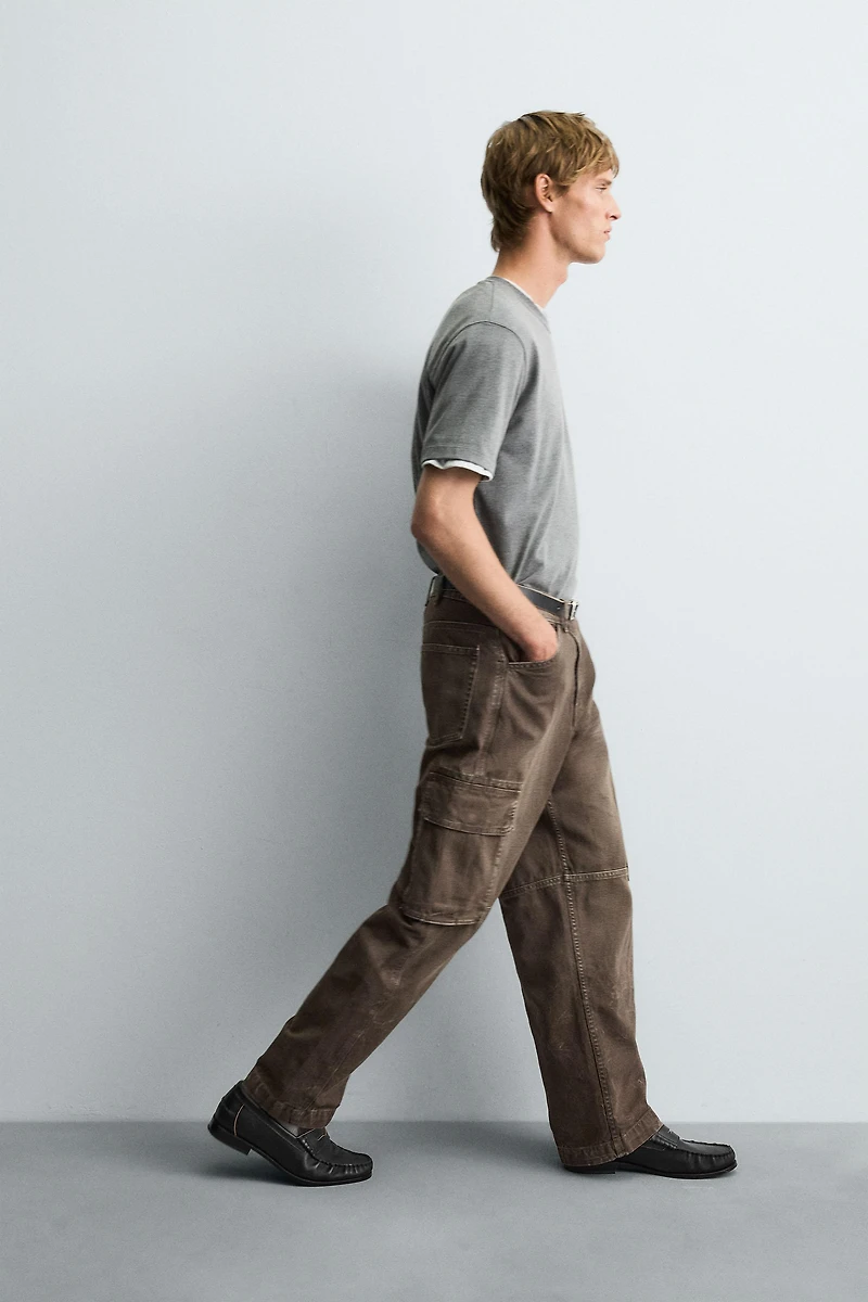 STRAIGHT FIT CARGO JEANS