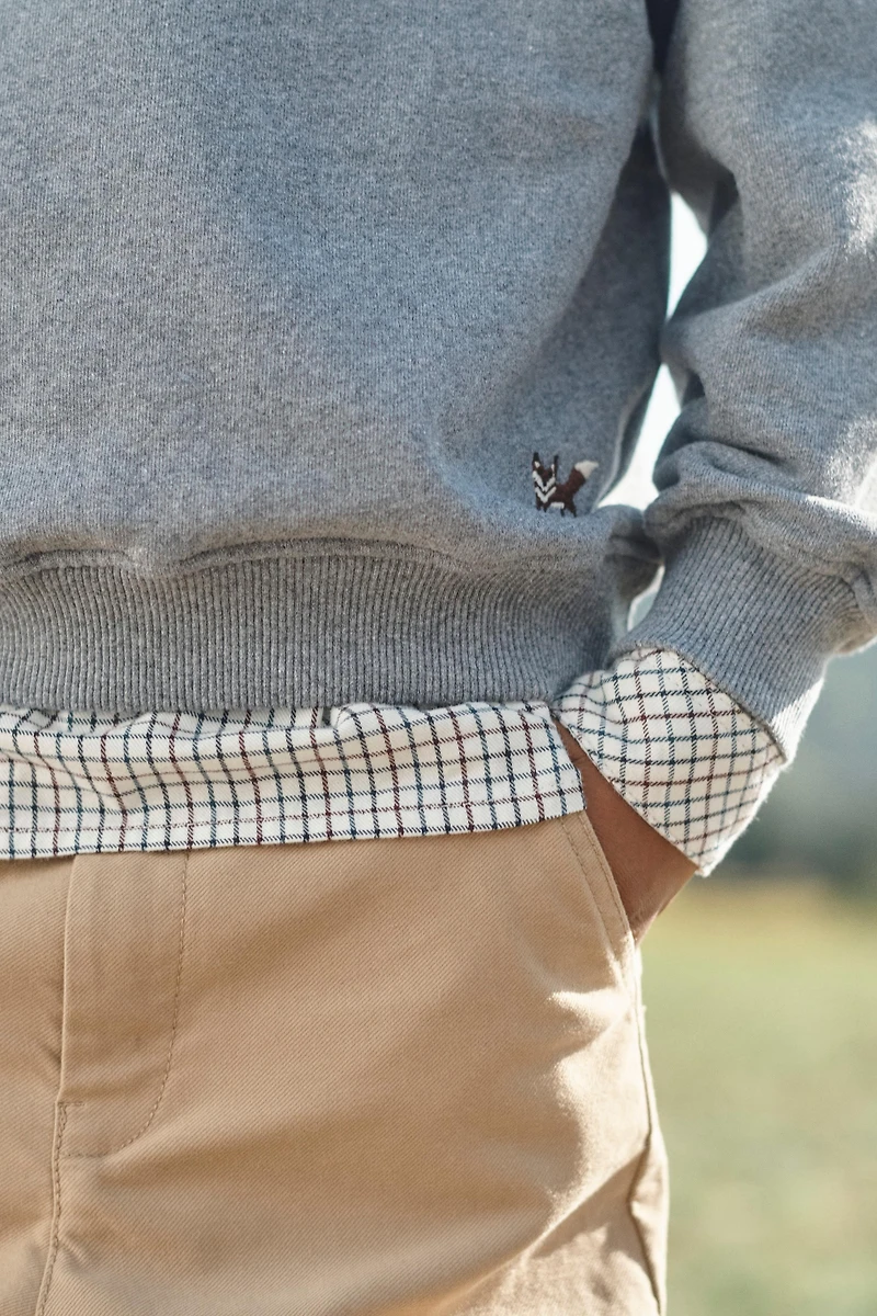 PLAIN EMBROIDERED FOX SWEATSHIRT LIMITED EDITION