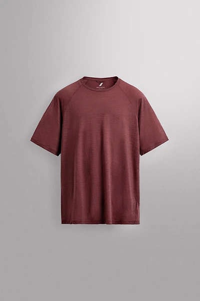 T-SHIRT EN JACQUARD À RAYURES ET LAINE