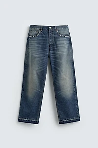 STUDDED LOOSE FIT JEANS