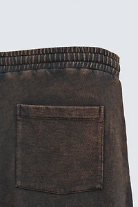 PANTALON JOGGING COUPE DROITE DÉLAVÉ
