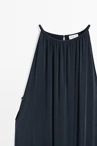 Flowing midi dress with pleats - STUDIO