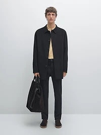 Slim fit trousers with elastic side detail