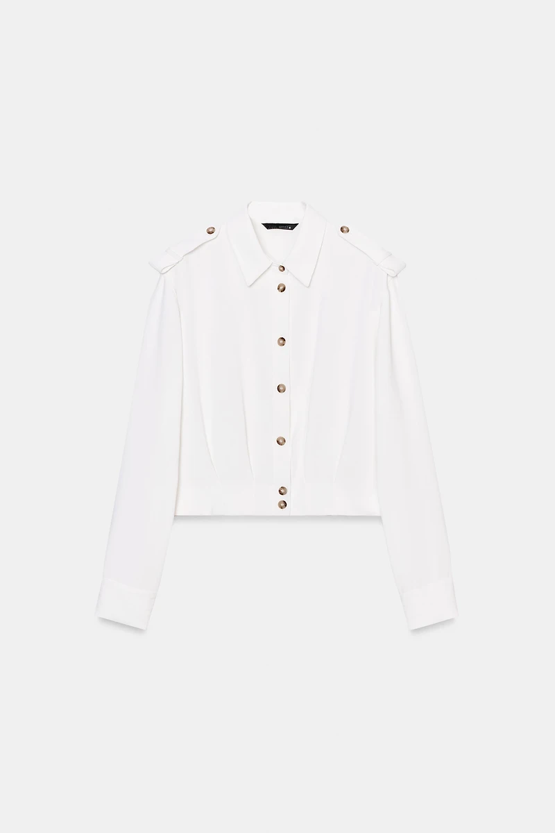 CHEMISE COURTE À PATTES D'ÉPAULES