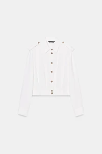 CHEMISE COURTE À PATTES D'ÉPAULES
