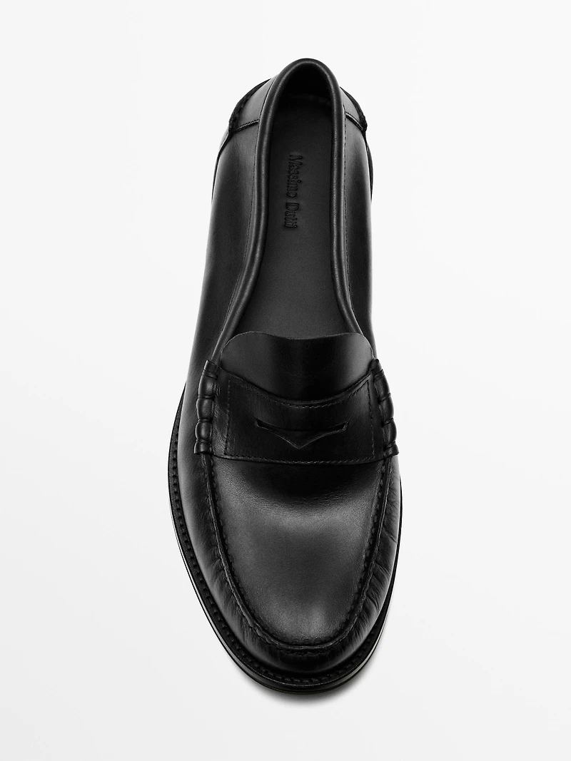 Soft oiled leather loafers