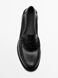 Soft oiled leather loafers