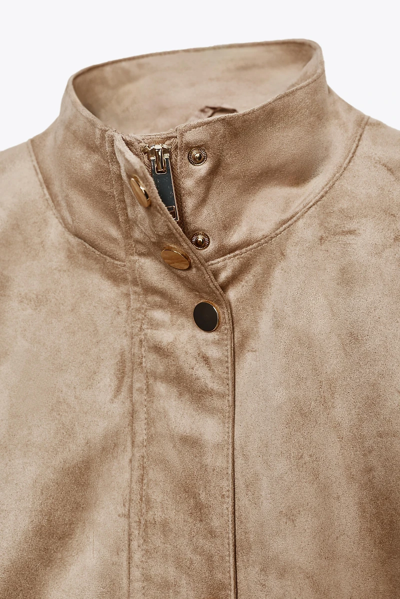 FAUX SUEDE JACKET
