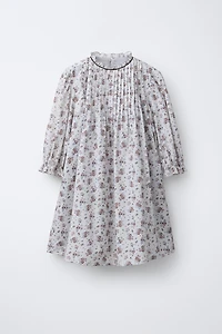 FLORAL PINTUCK DRESS