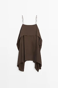 Strappy mini dress with ruffle detail