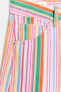 TRF MID-RISE STRIPED BAGGY JEANS