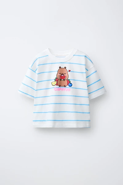 T-SHIRT RAYURES CAPIBARA CAPYFUN ©