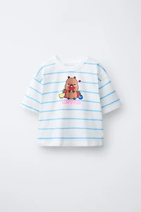 T-SHIRT RAYURES CAPIBARA CAPYFUN ©
