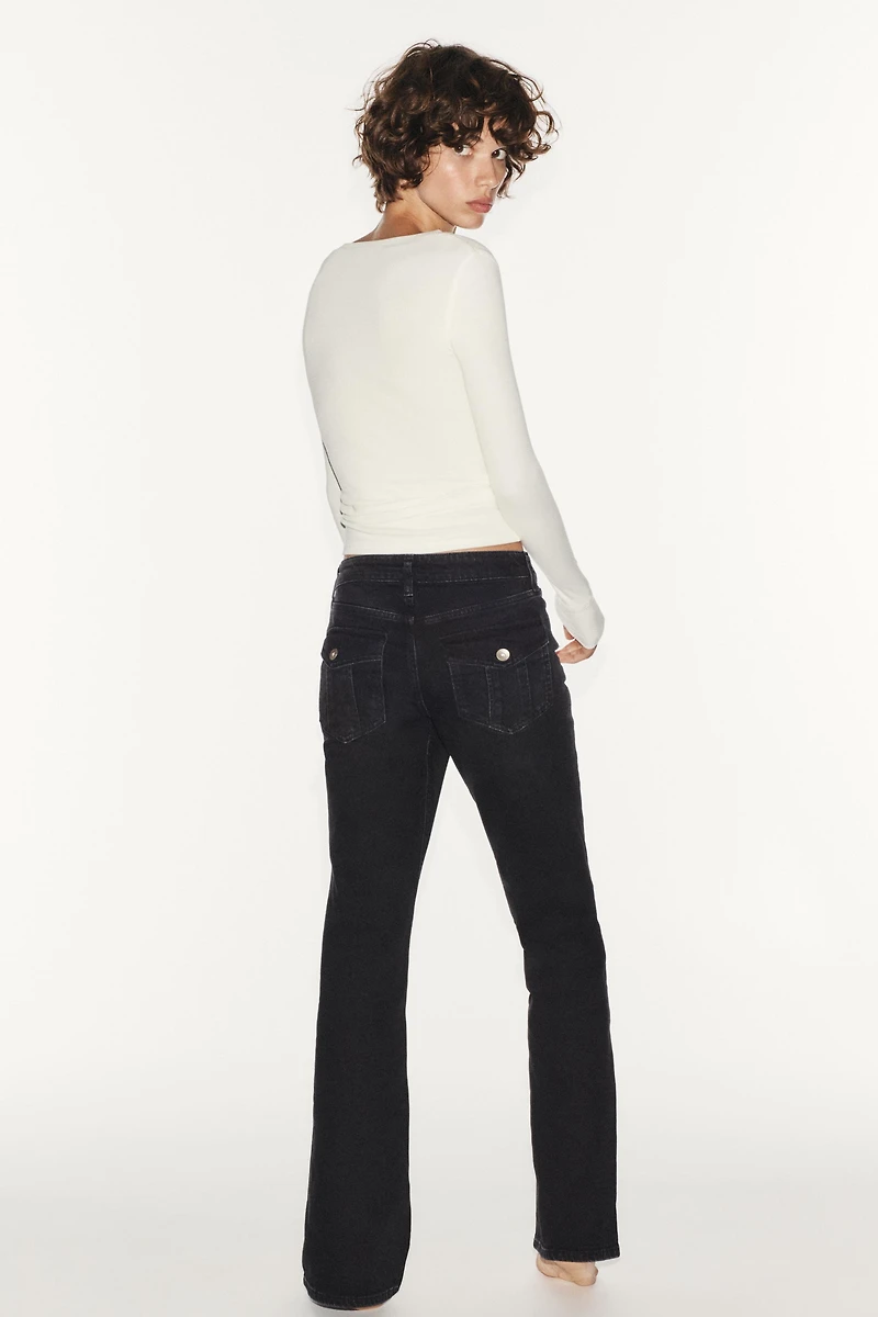 TRF LOW-RISE BOOTCUT JEANS