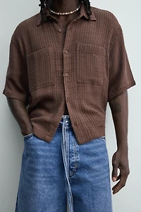 RELAXED FIT TEXTURED SHIRT