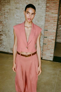 LINEN FLAP SHORT VEST