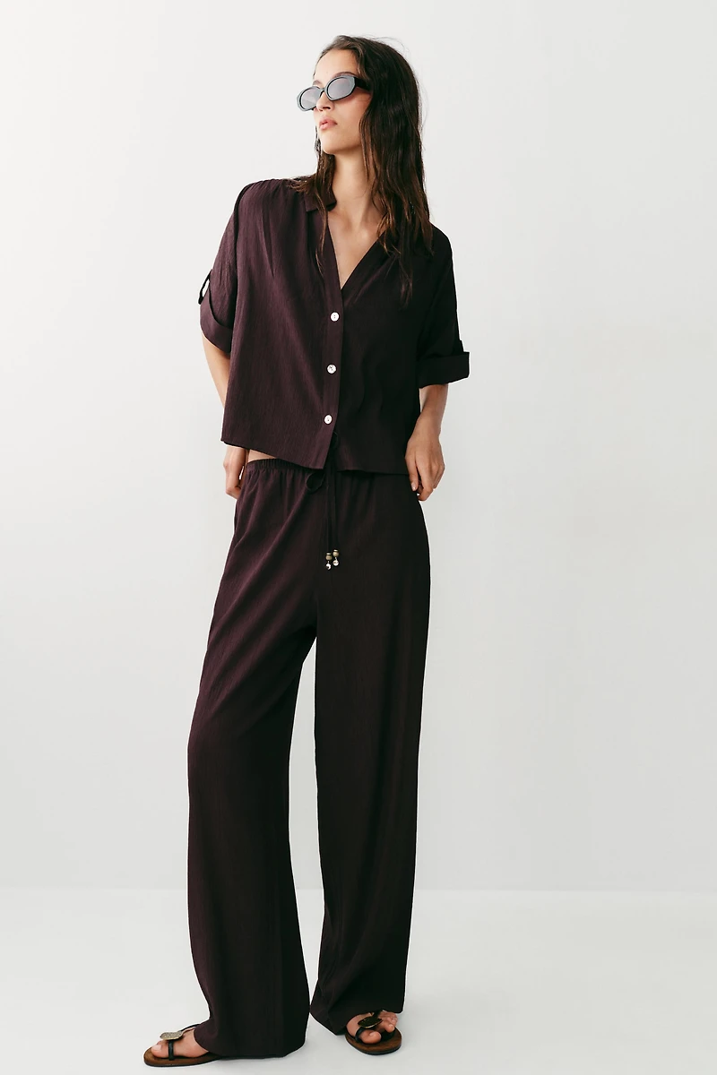 FLOWY SHORT SLEEVE SHIRT