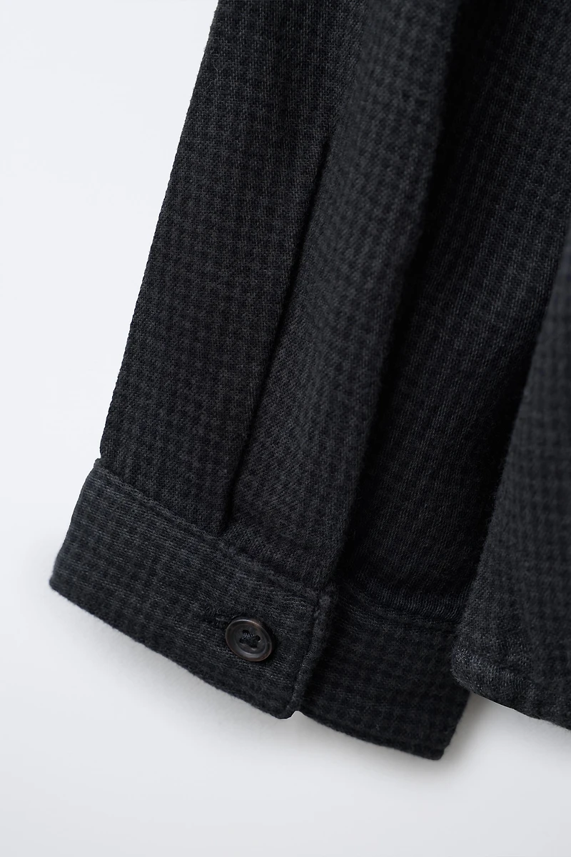 EMBROIDERED POCKET PLAID SHIRT