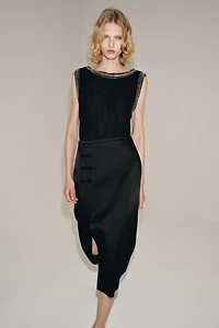 ZW COLLECTION JACQUARD BEADED TOP