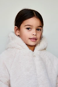 FAUX FUR HOODIE JACKET