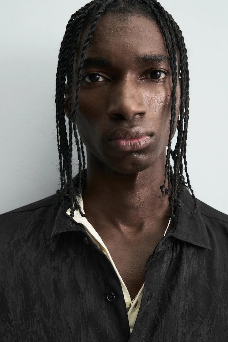 CHEMISE FLUIDE JACQUARD