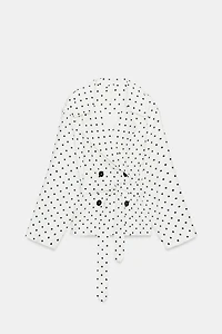 POLKA DOT BELTED TRENCH JACKET