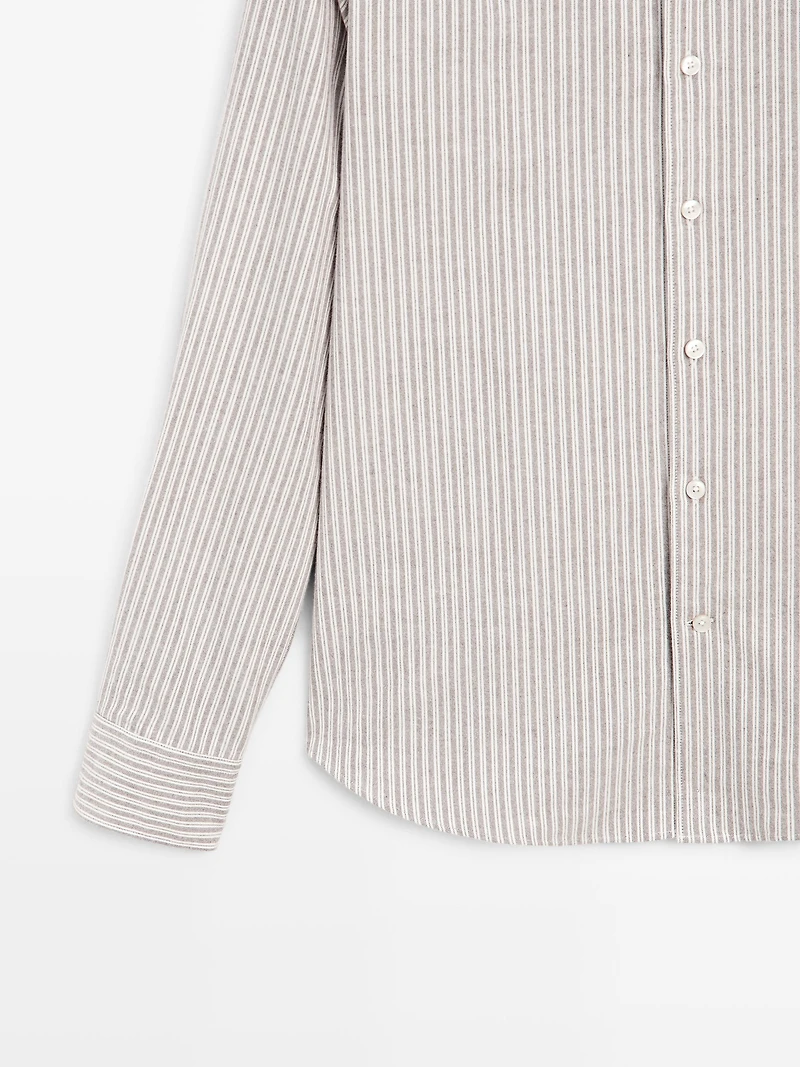100% cotton striped Oxford shirt