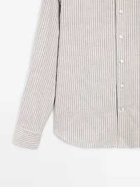 100% cotton striped Oxford shirt