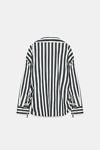 STRIPED SHIRT WITH SIDE LACES