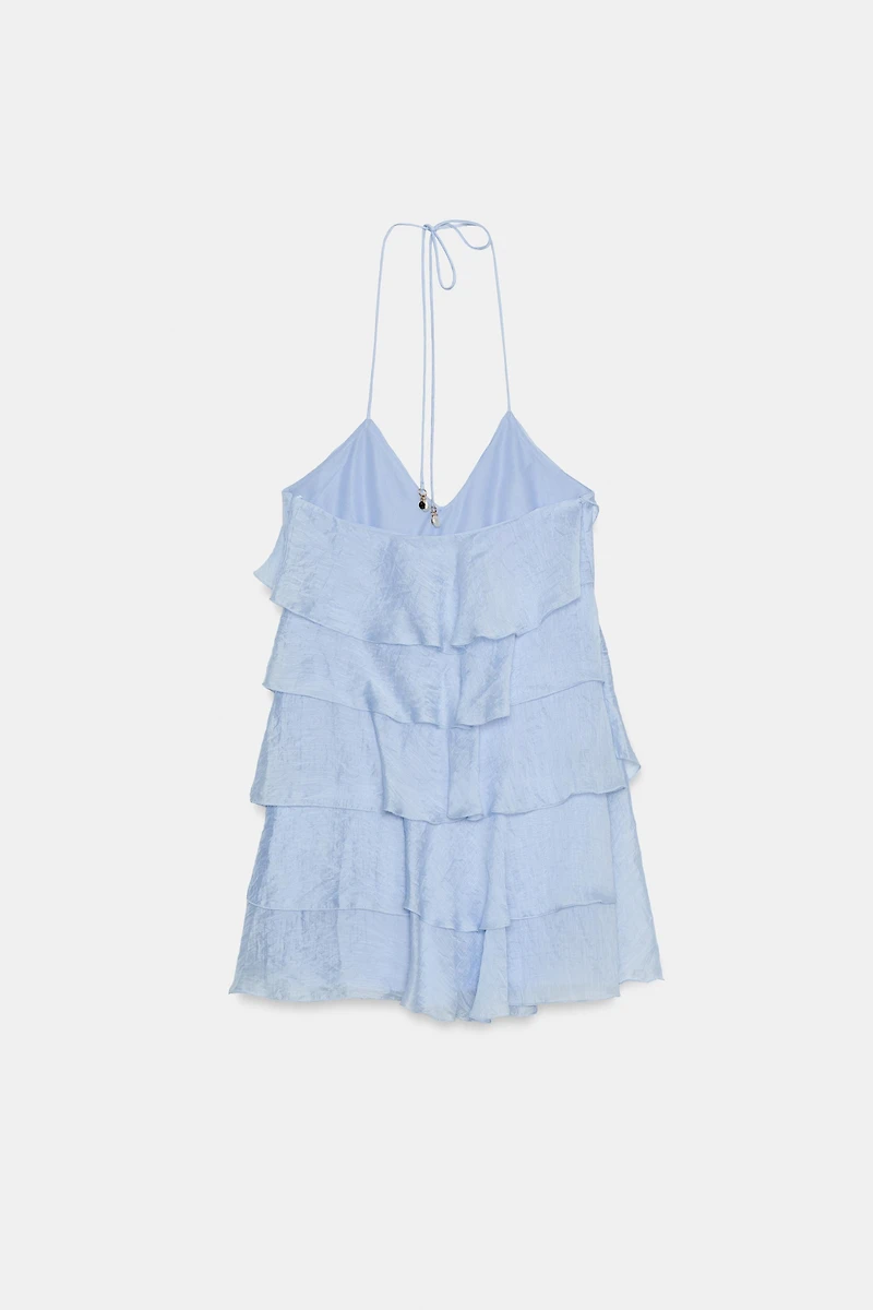 RUFFLED SHORT DRESS