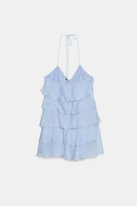 RUFFLED SHORT DRESS