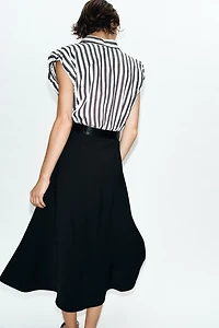 ROBE MI-LONGUE BIMATIÈRE RAYURES CEINTURE
