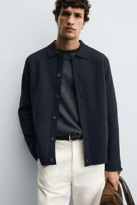 TEXTURED POCKET CARDIGAN