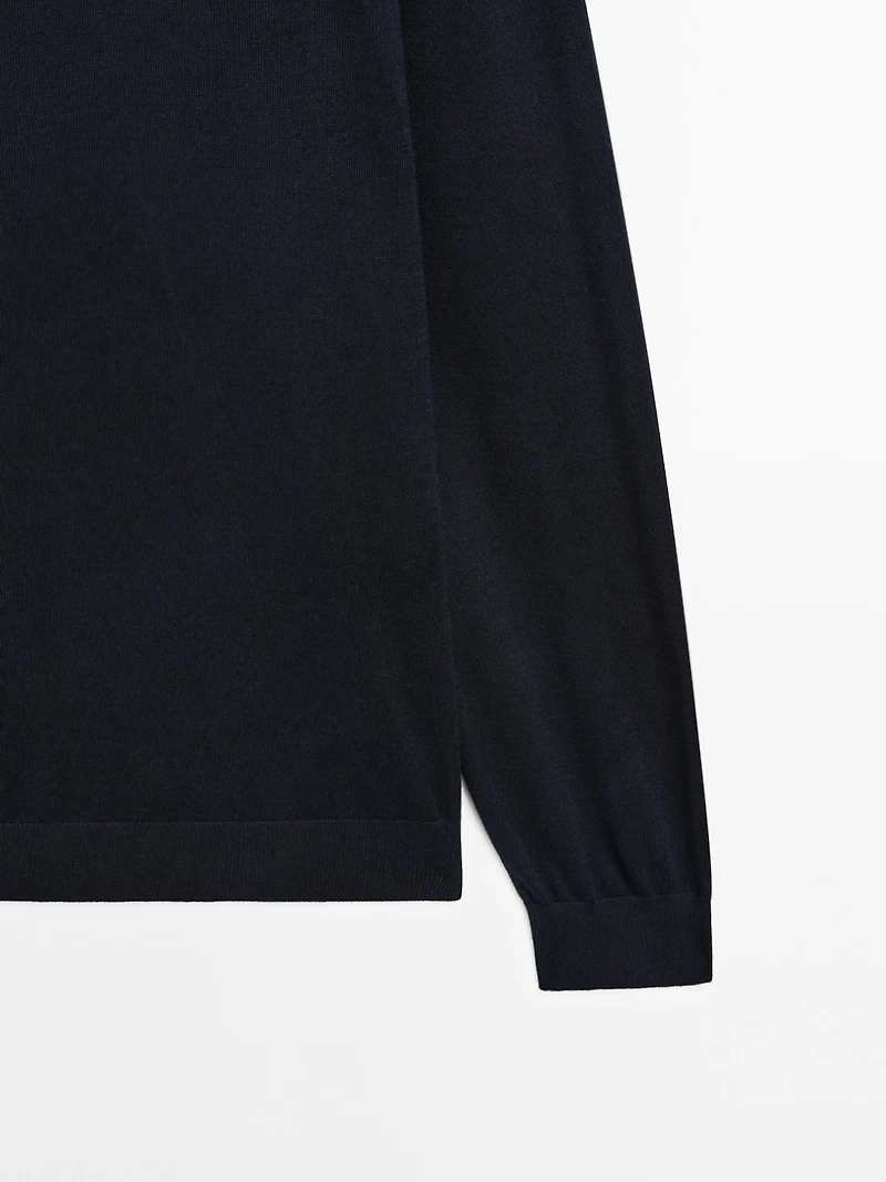 Pull en maille à manches longues coton