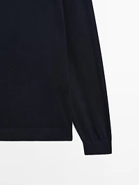 Pull en maille à manches longues coton