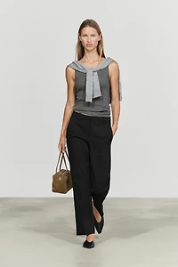Straight stretch trousers
