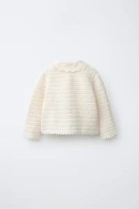 TEXTURED KNIT CARDIGAN