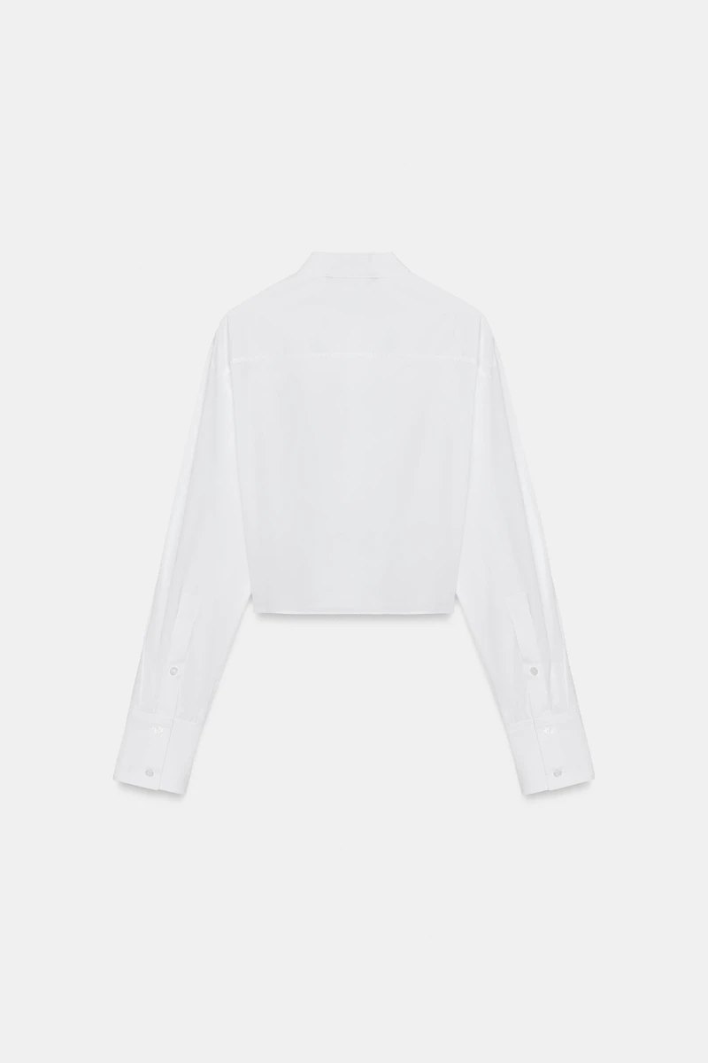 STRAPPY CORSET POPLIN SHIRT