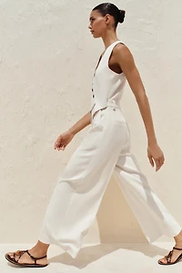 WIDE LEG VEST JUMPSUIT