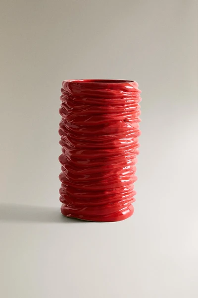 WAVY CERAMIC VASE X COLLAGERIE