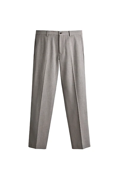 STRIPED REGULAR FIT SUIT PANTS