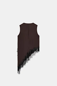 ASYMMETRIC LACE TOP