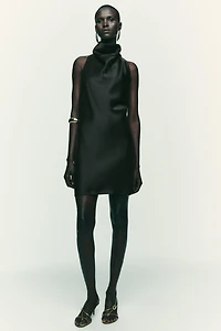 SATIN EFFECT MINI DRESS