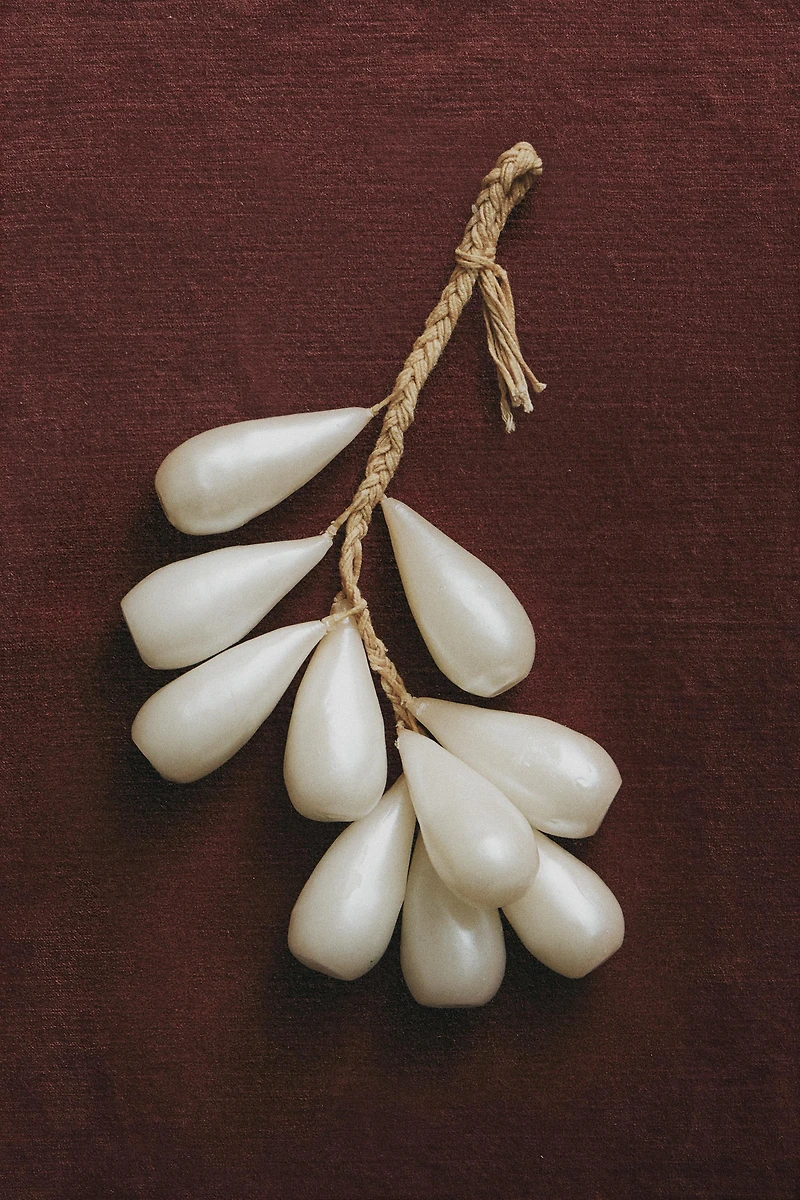 PACK BOUGIES GRAPPE NACRÉE NOËL (PACK DE 10)